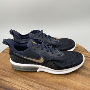 Nike Air Max Sequent 4 Shoes Womens Size 11 Blue Gold Running Comfort Sneakers